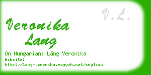 veronika lang business card